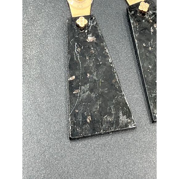 KENDRA SCOTT Collins Black Granite Large Drop Rose Gold Post  KENDRA SCOTT Collins Black Granite Large‎ Drop Rose Gold Post Earrings